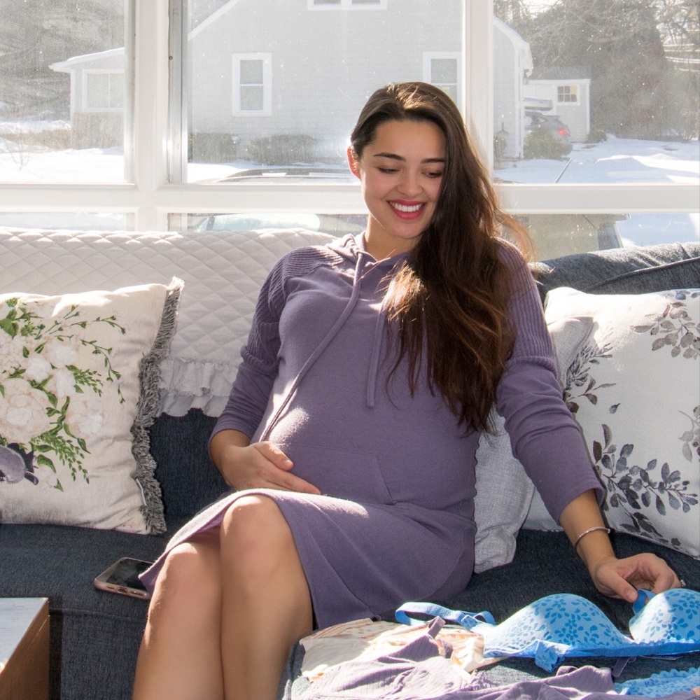 Purple Sweatshirt Dress